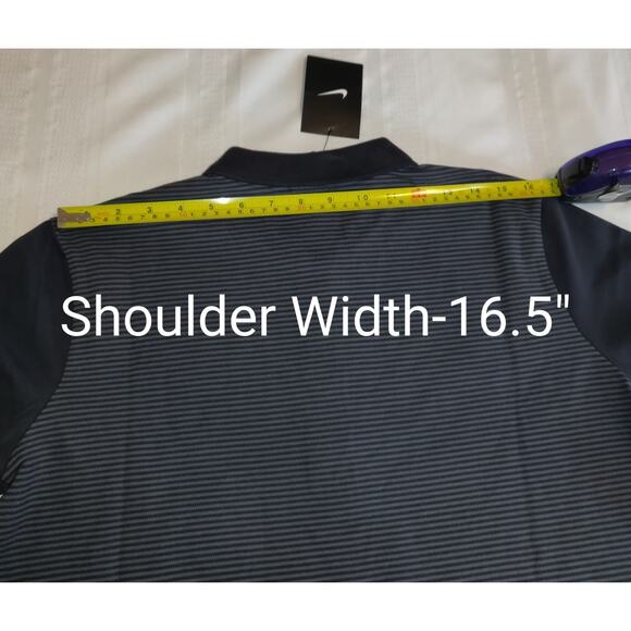 NIKE Team USA Polo Women's XL Collared Black Gray Striped Short Sleeve Buttons - Picture 15 of 16